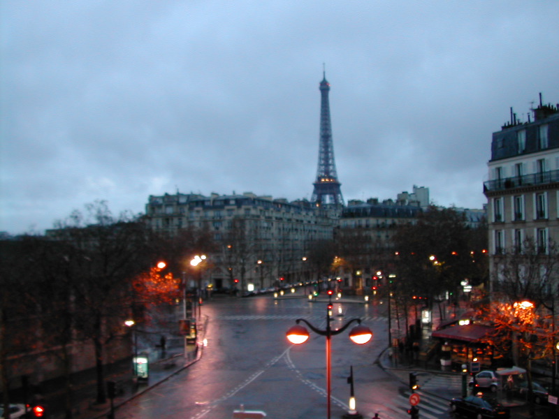 Eiffel Tower from hotel room